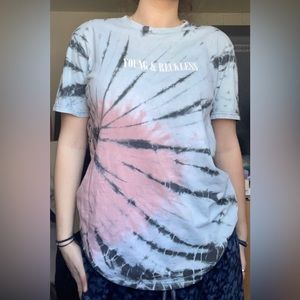 Young & Reckless tie-dye shirt, size M, worn once